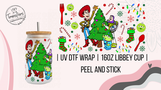 Woody and Buzz Christmas Libbey UV Wrap