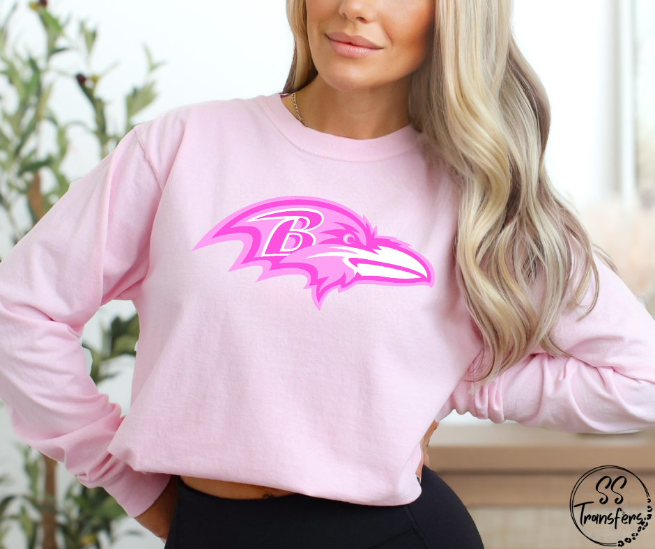 Bright Pink Football Pro Teams (All Pro Teams Avail) DTF Transfer