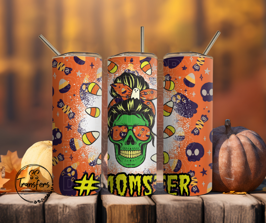 Momster Candy Corn Sub Tumbler Transfer