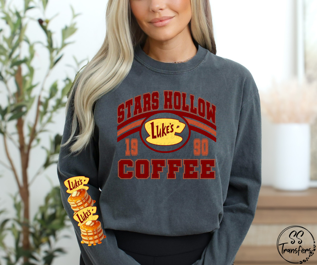 Stars Hollow Coffee (w/sleeve option) DTF Transfer