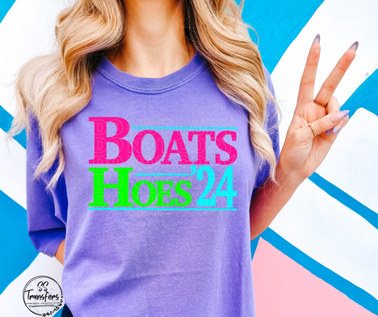 Neon Boats And Hoes 24' DTF Transfer