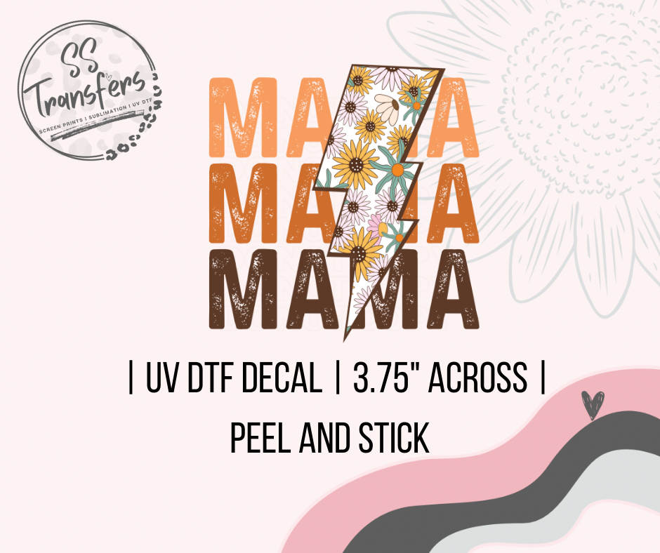 Floral Bolt Mama UV Decal