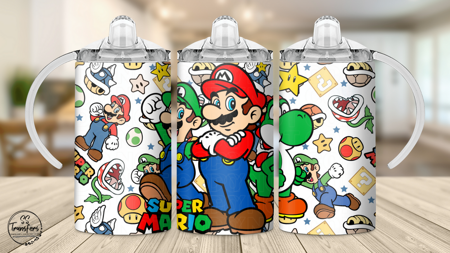 Super Brothers (Multiple Options) 12oz Sippy/Flip Top Tumbler Sublimation Transfer