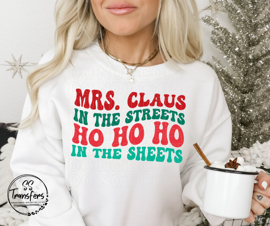 Mrs. Claus in the Streets DTF Transfer