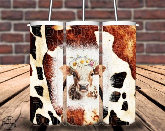 Cow and Cowhide Sub Tumbler Transfer