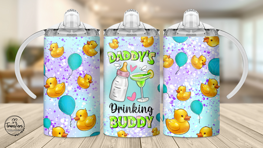 Daddy's Drinking Buddy 12oz Sippy/Flip Top Tumbler Sublimation Transfer