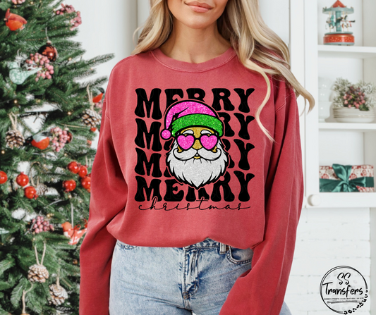 Merry Christmas Stacked (Multiple Colors) DTF Transfer