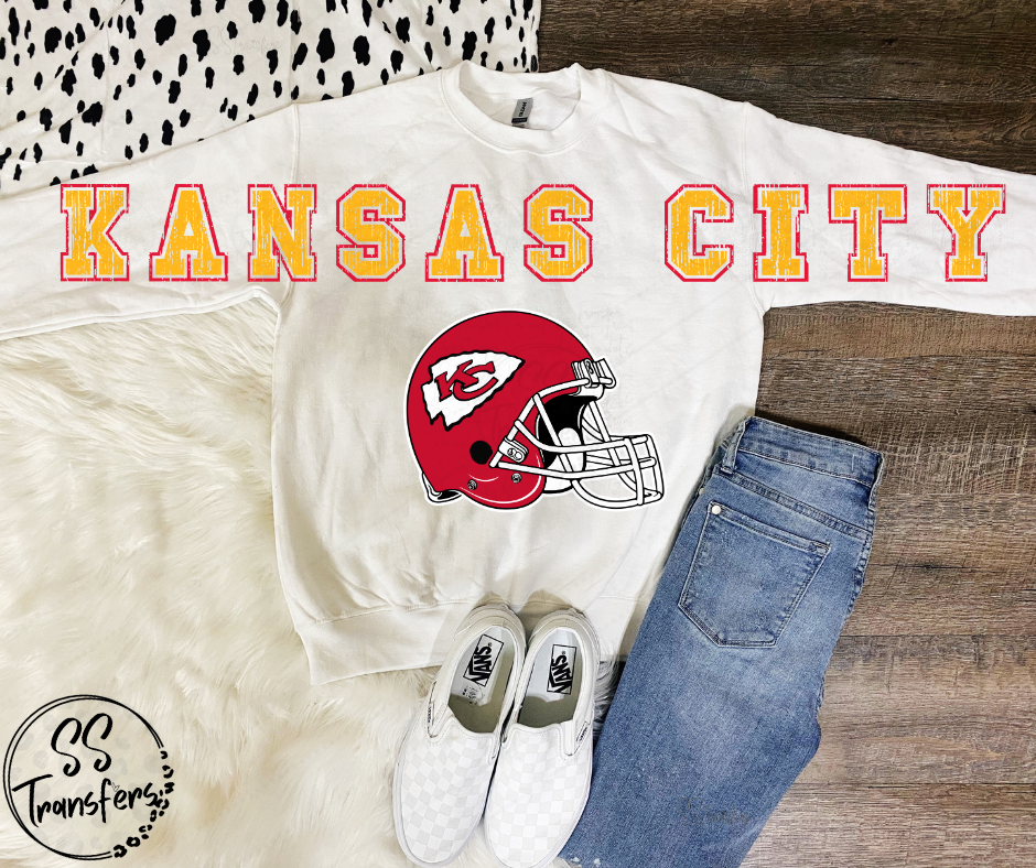 KC Oversized Distressed Letters *SS Exclusive* (multiple options) DTF Transfer