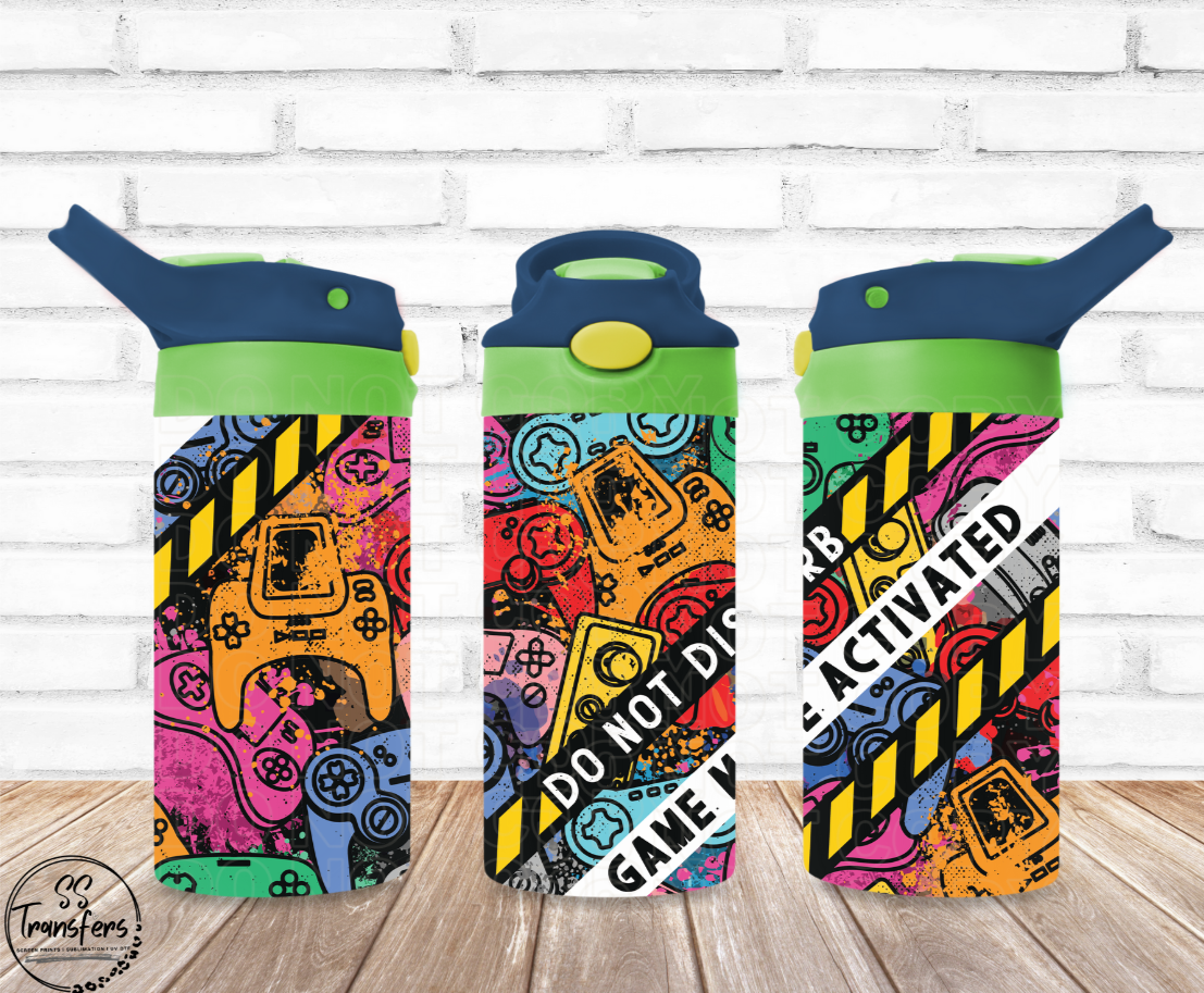 Do Not Disturb Game Mode Activated 12oz Sippy/Flip Top Tumbler Sublimation Transfer
