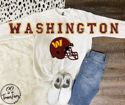 Washington Oversized Distressed Letters *SS Exclusive* (multiple options) DTF Transfer