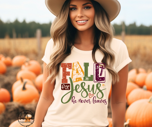 Fall For Jesus DTF Transfer