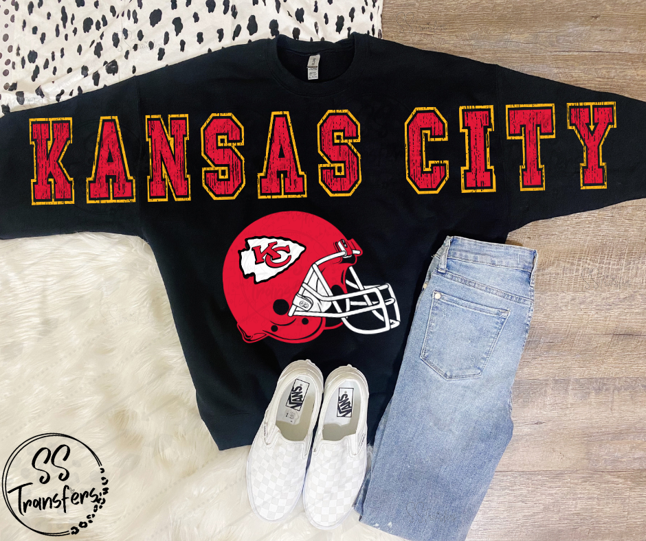 KC Oversized Distressed Letters *SS Exclusive* (multiple options) DTF Transfer