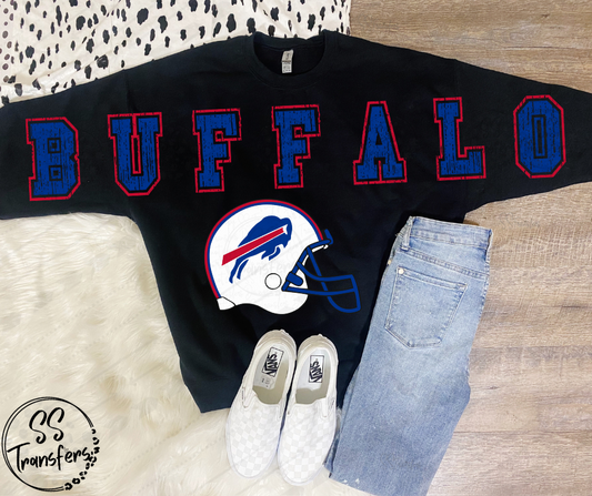 Buffalo Oversized Distressed Letters *SS Exclusive* (multiple options) DTF Transfer