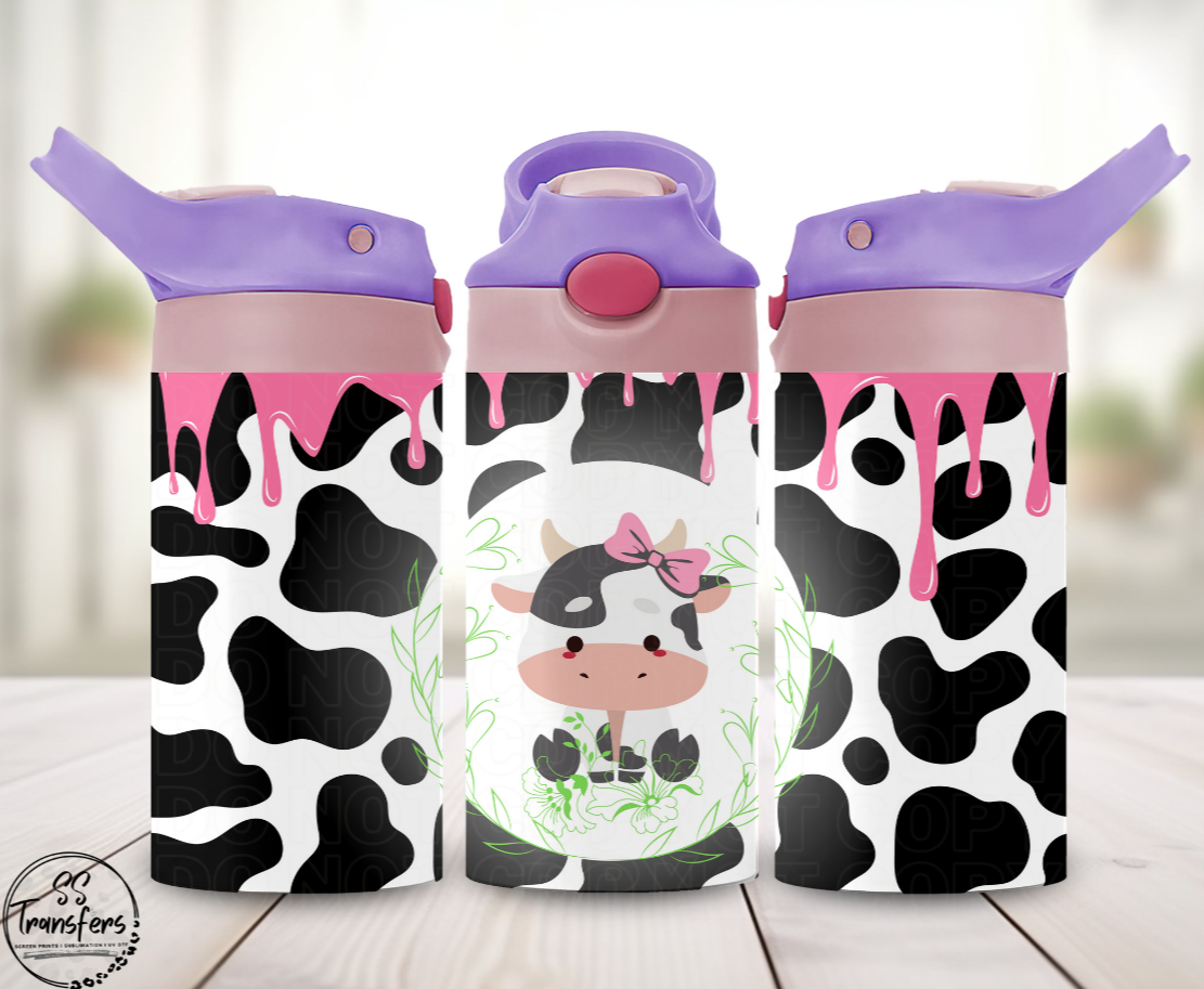 Baby Cow (Multiple Options) 12oz Sippy/Flip Top Tumbler UV Wrap