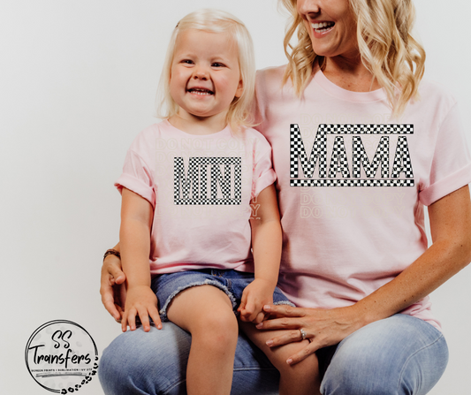Checkered Mama/Mini DTF Transfer