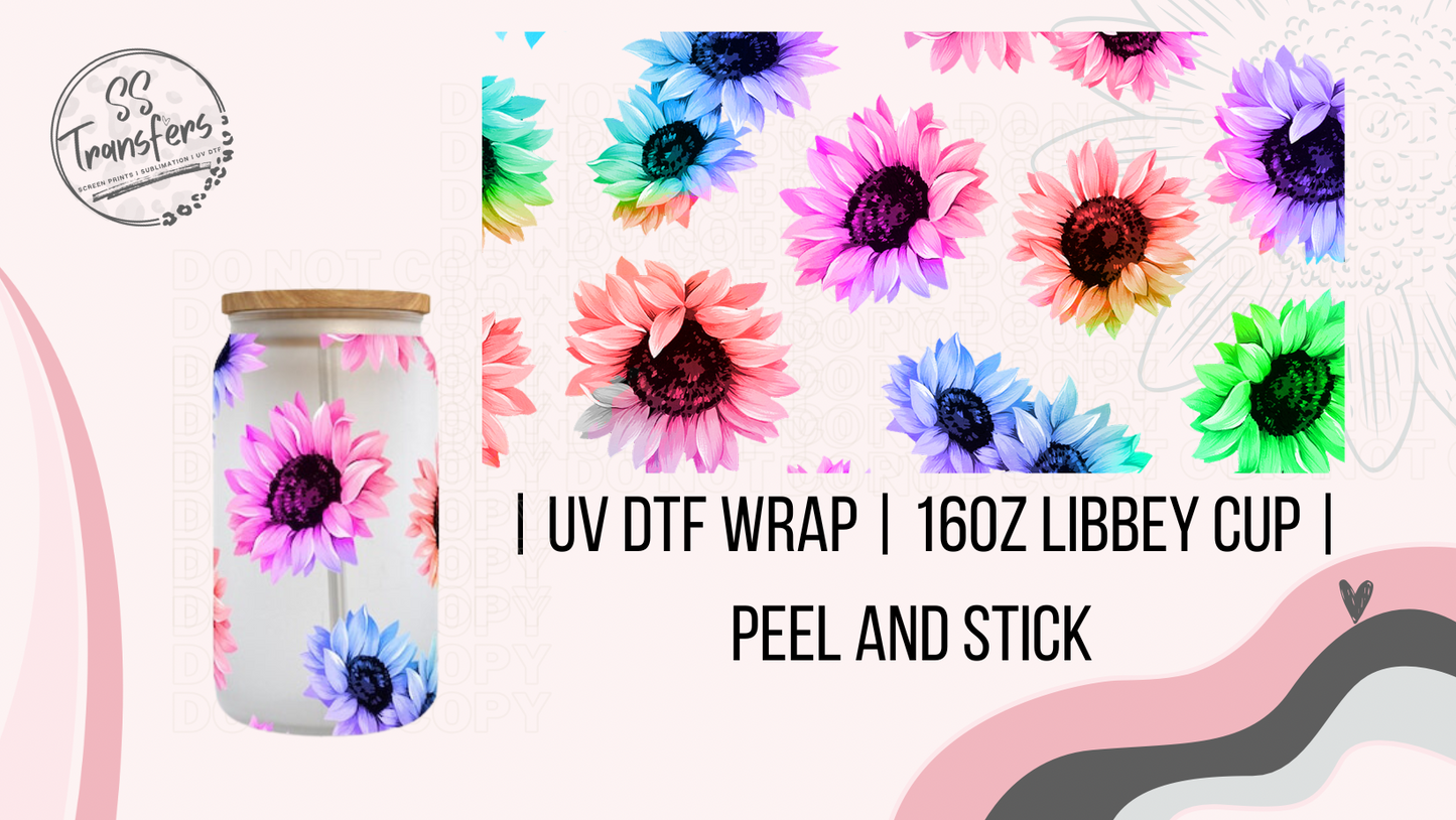 Bright Sunflowers Libbey UV Wrap