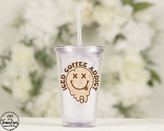 Iced Coffee Addict UV Decal