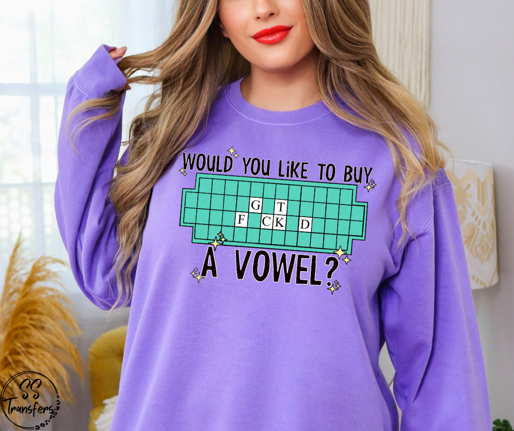 Would You Like To Buy A Vowel? DTF Transfer