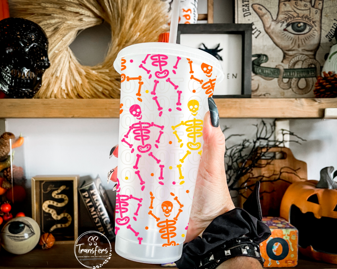 Colorful Skeletons Cold Cup UV Wrap
