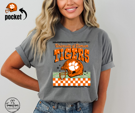 Checkered Tigers (Pocket Included) DTF Transfer