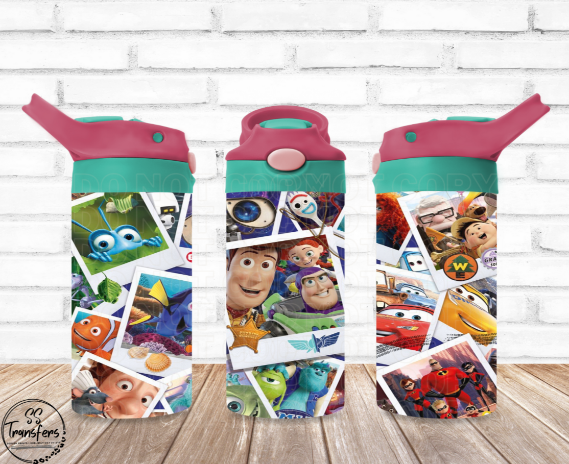 Animated Pictures (Multiple Options) 12oz Sippy/Flip Top Tumbler UV Wrap
