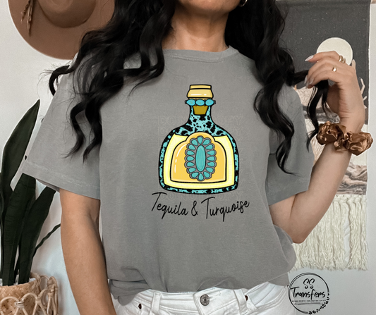 Tequila and Turquoise DTF Transfer