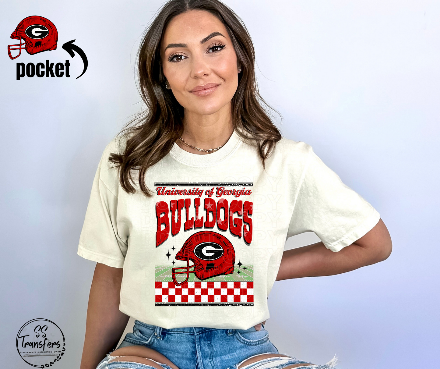 Checkered Bulldogs (Pocket Included) DTF Transfer