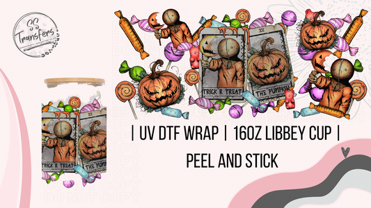 Candy and Pumpkins Libbey UV Wrap