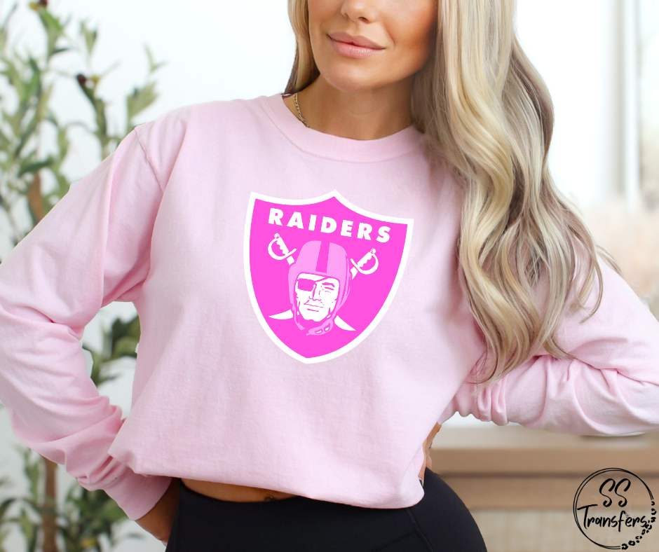 Bright Pink Football Pro Teams (All Pro Teams Avail) DTF Transfer