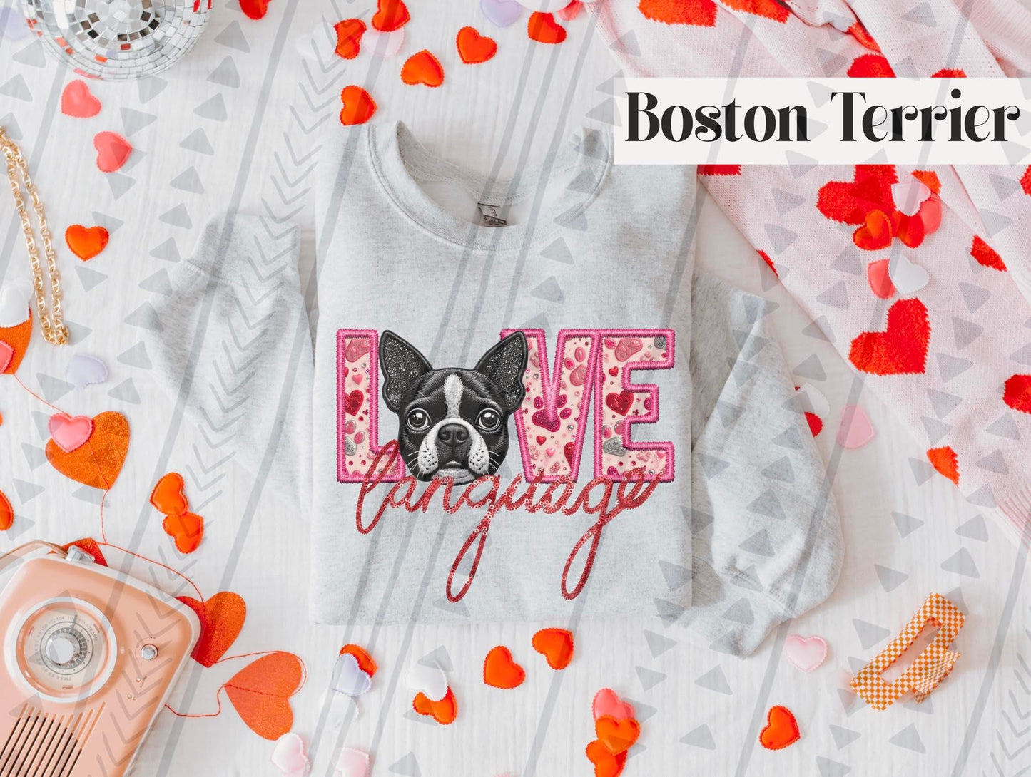 Love Language Valentine Cats and Dogs (Multiple Breeds) DTF Transfer