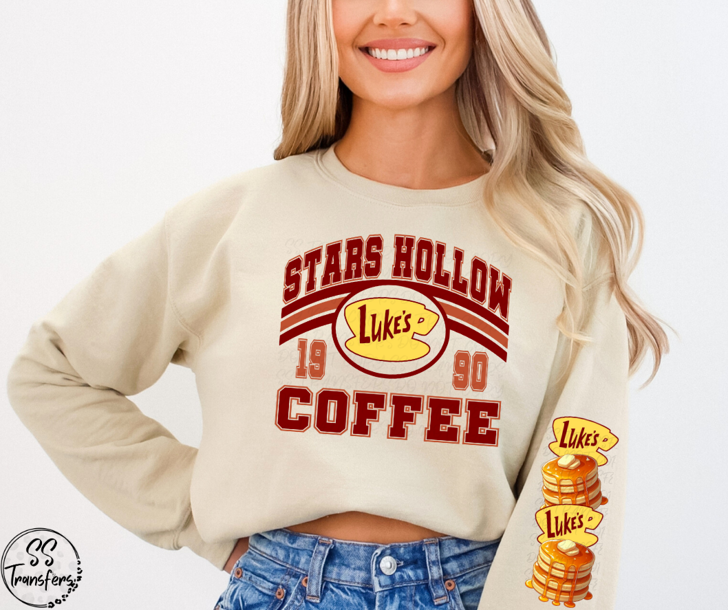 Stars Hollow Coffee (w/sleeve option) DTF Transfer