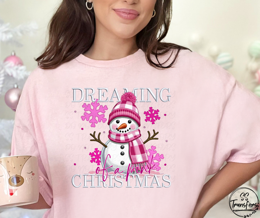 Dreaming of a Pink Christmas DTF Transfer