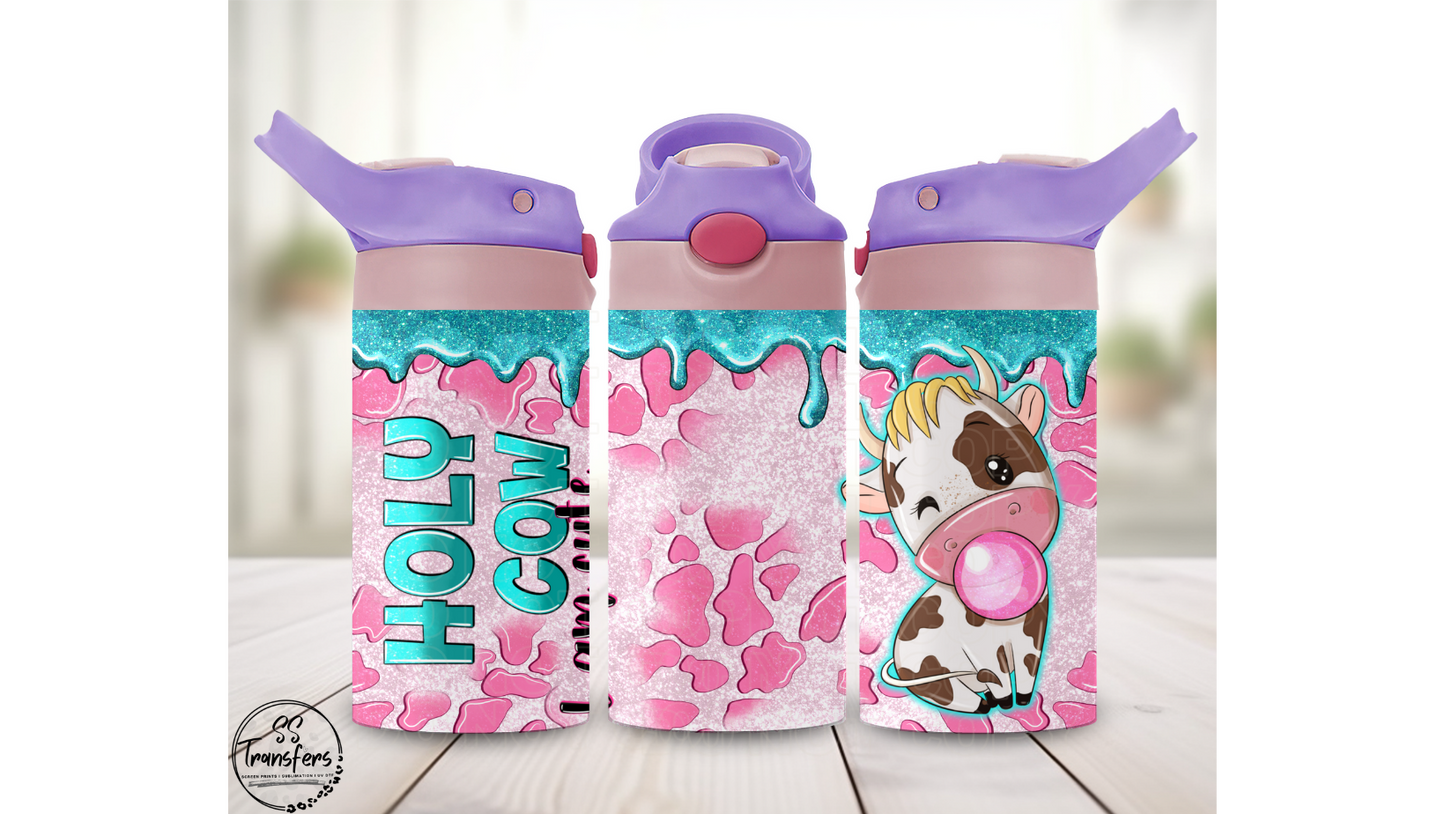 Holy Cow I'm Cute 12oz Sippy/Flip Top Tumbler Sublimation Transfer