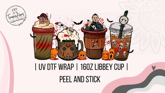 Scary Guy Coffee Cup Libbey UV Wrap