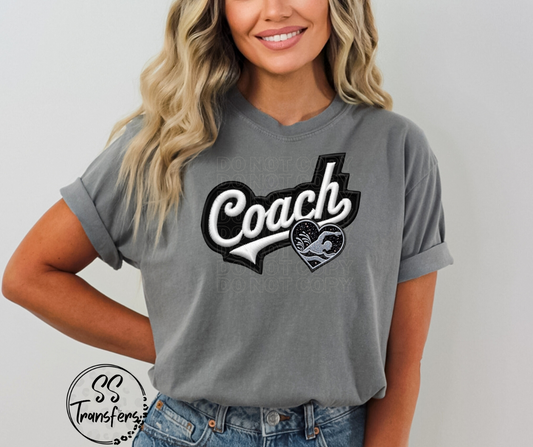 Coach Faux Embroidered (Multiple Sports) DTF Transfer