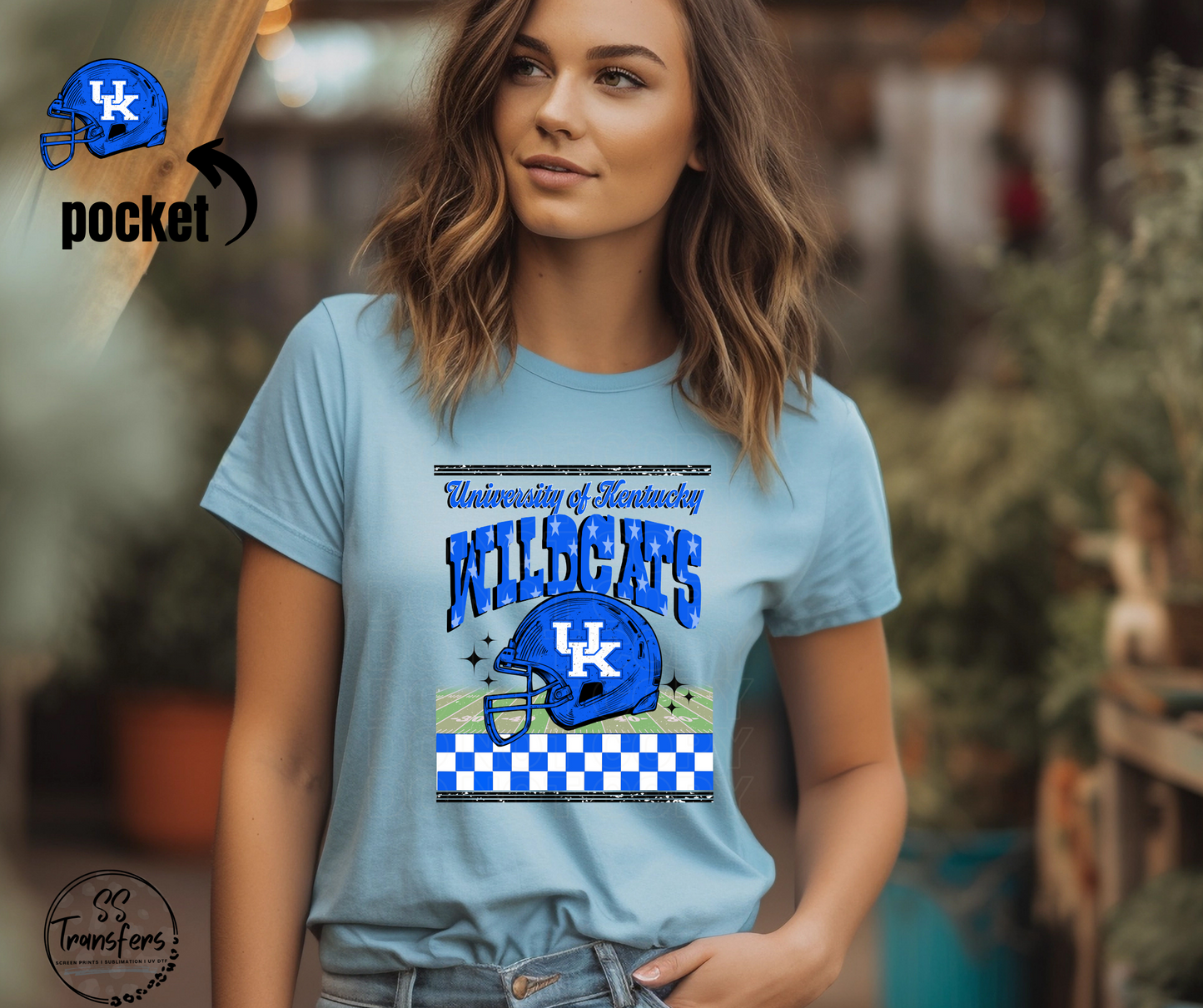 Checkered Wildcats (Pocket Included) DTF Transfer
