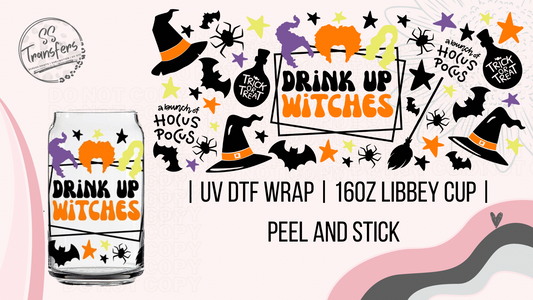 Drink Up Witches Libbey UV Wrap
