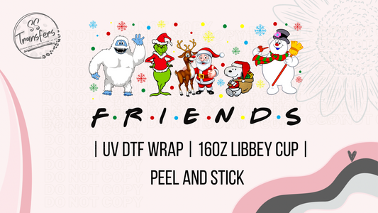 Christmas Friends Libbey UV Wrap