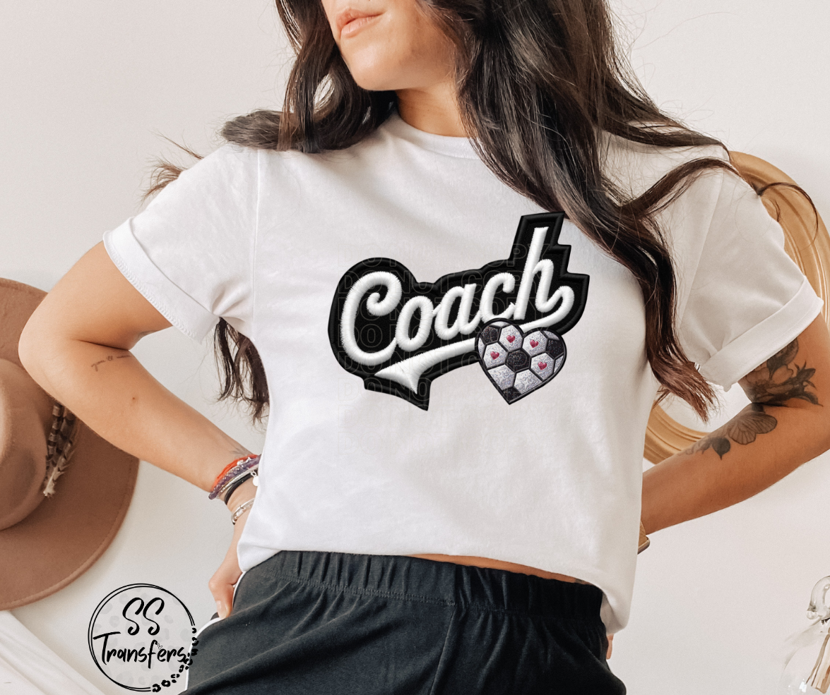 Coach Faux Embroidered (Multiple Sports) DTF Transfer