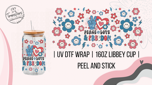 Peace, Love & Freedom Libbey UV Wrap