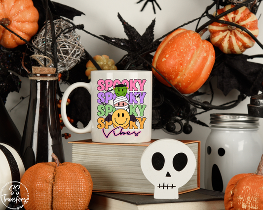 Spooky Vibes Scary Smileys UV Decal