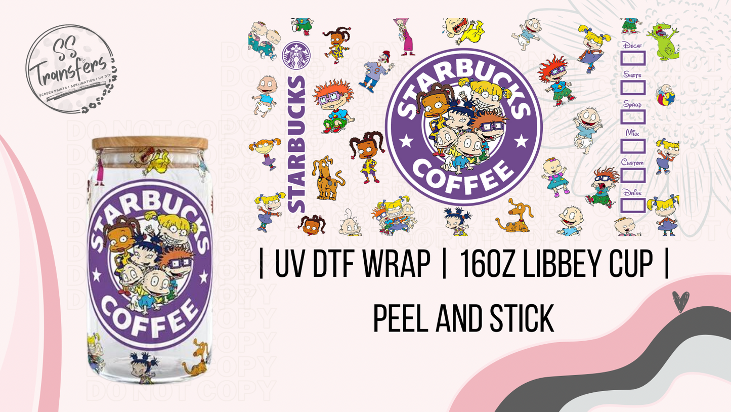 Cartoon Coffee Libbey UV Wrap