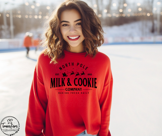 North Pole Milk & Cookie Company DTF Transfer