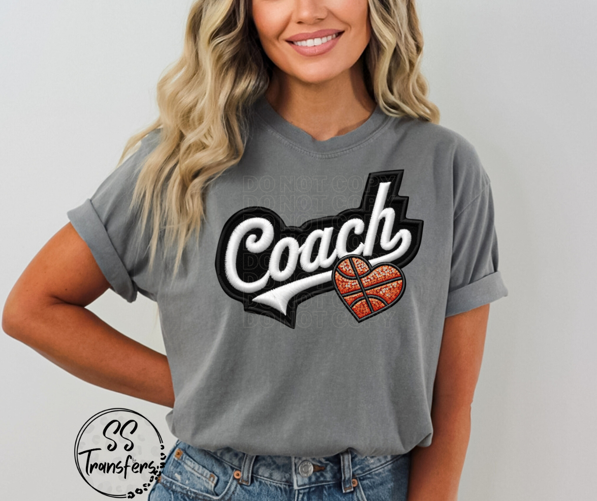 Coach Faux Embroidered (Multiple Sports) DTF Transfer