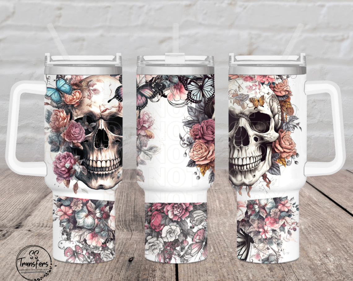 Boho Bull Skull Floral - UV DTF Wrap 16 oz – Pro Blanks