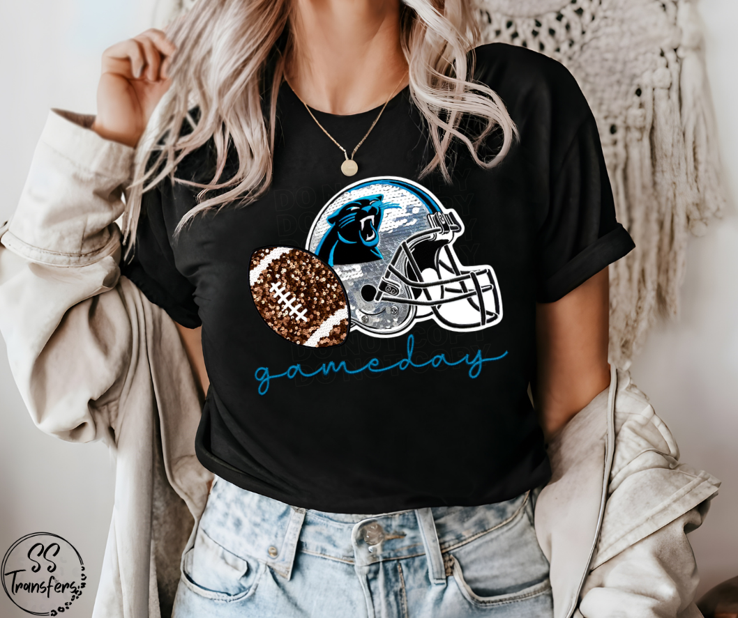 Gameday Faux Sequins Helmet (All Pro Teams) DTF Transfer