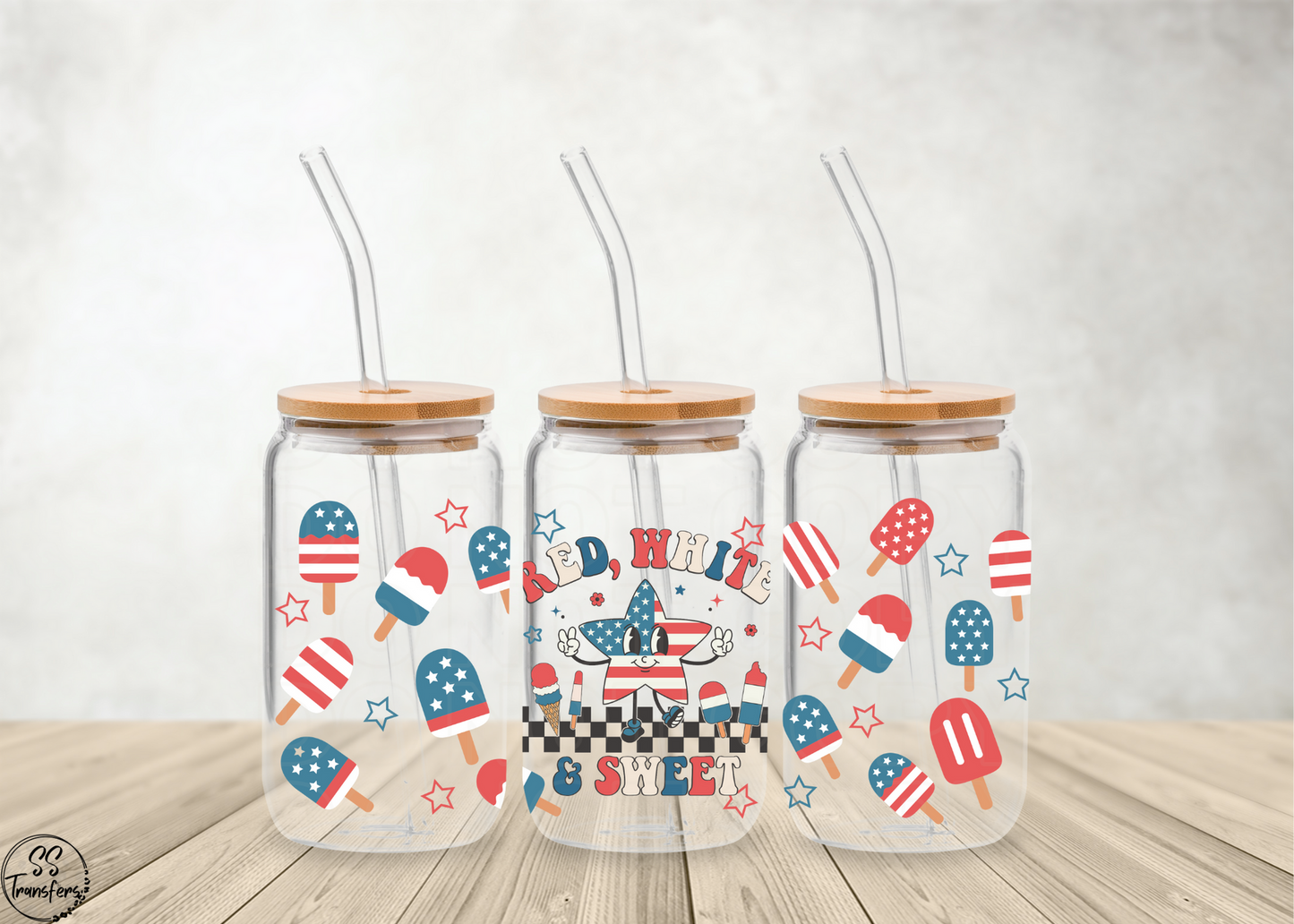 Red, White and Sweet Libbey UV Wrap