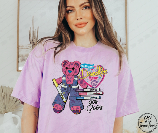 Doodle Bear DTF Transfer