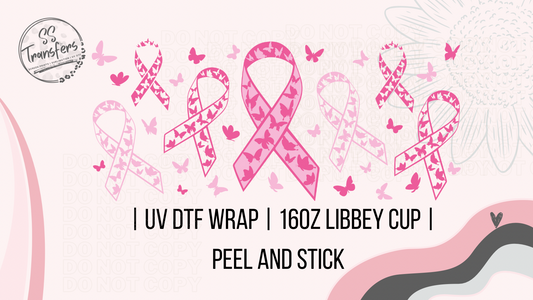 Pink Ribbon Libbey UV Wrap