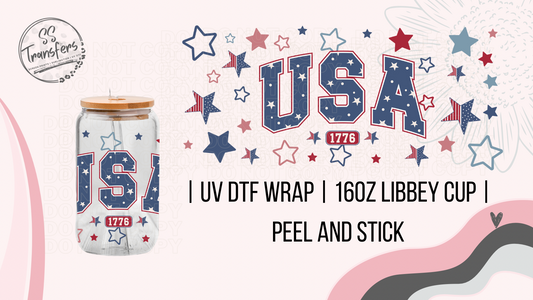 USA 1776 Stars Libbey UV Wrap